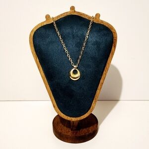 *4 for $30* Gold Toned Stainless Steel Tear Drop Pendant Necklace